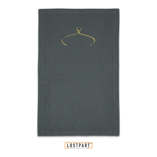 208 - Hilal Desenli Seccade - Gri - Gold