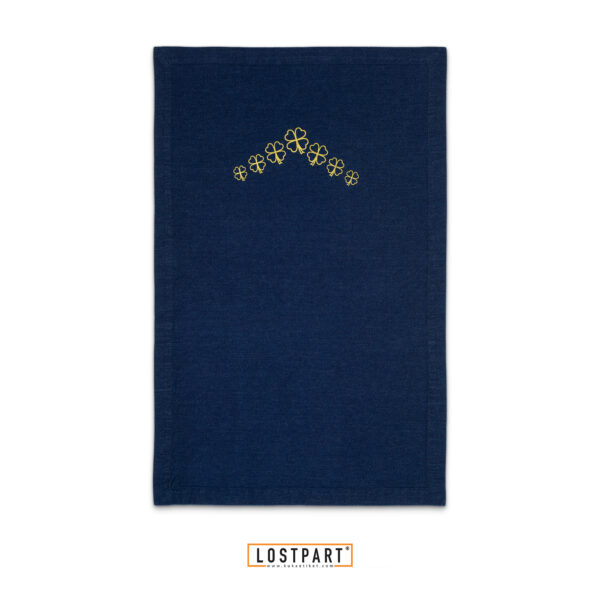 203 - Yonca Desenli Seccade - Mavi - Gold